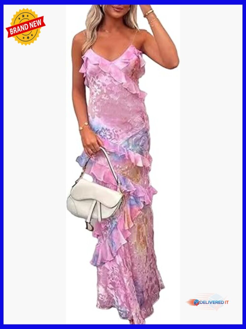 Sleeveless Backless Midi Bodycon Dress Ruched Chiffon Cocktail Party